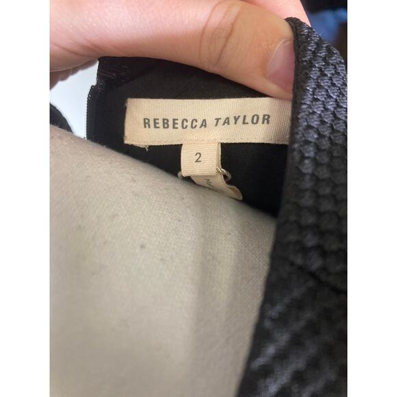 NWT Rebecca Taylor "Stacey Dress" Black Sleeveless Sheath Cocktail Dress Sz 2 - Picture 3 of 4